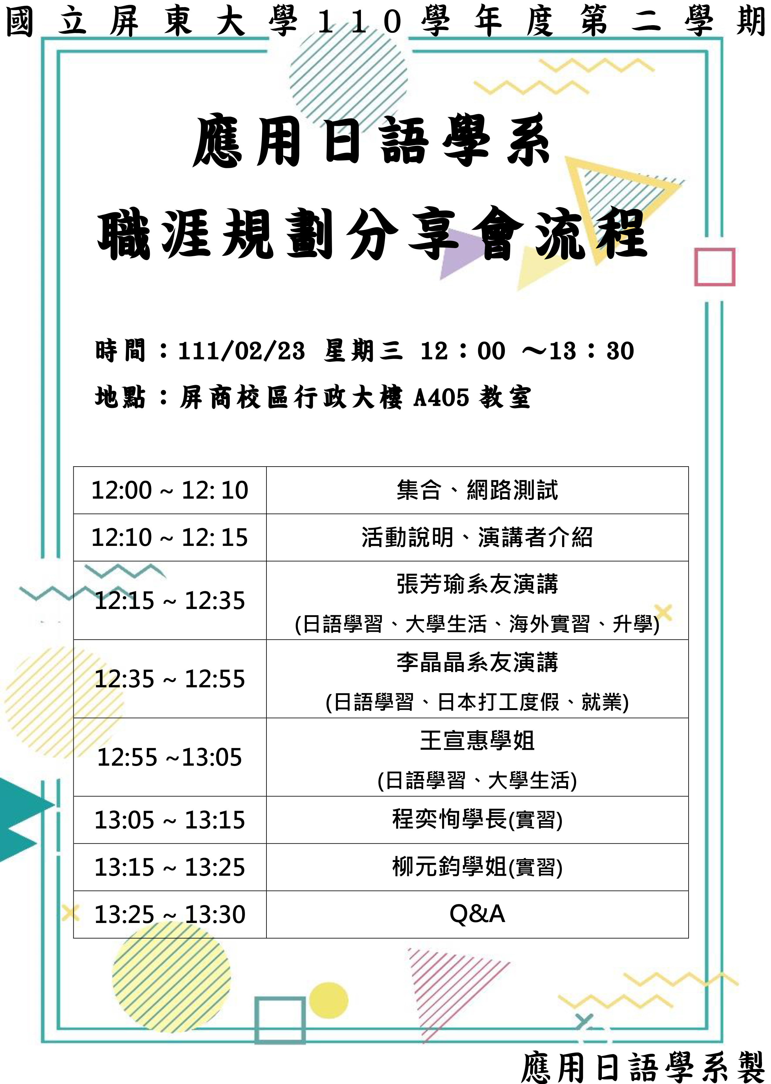 流程表